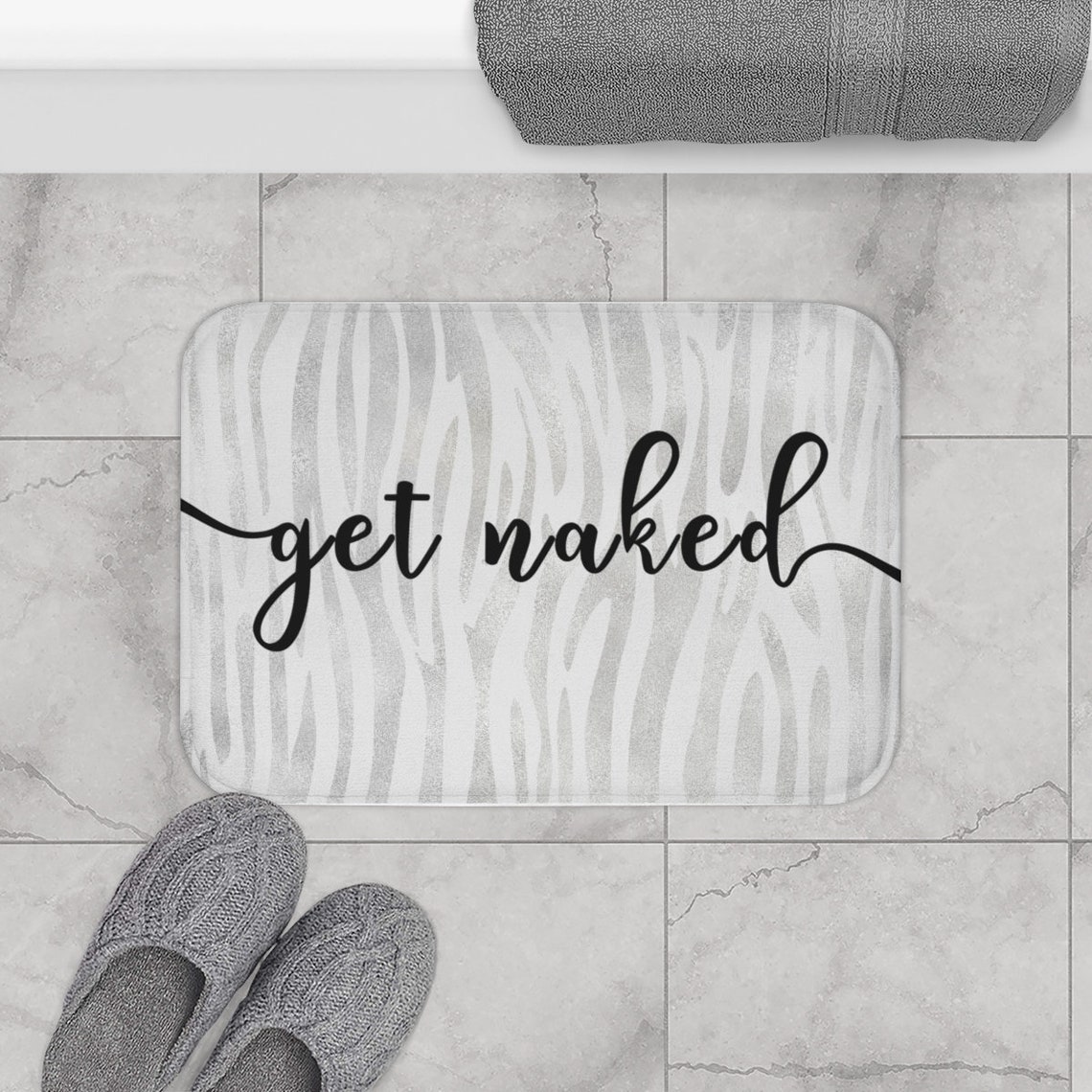 Get Naked Bath Mat Home Bath Mat Door Bath Mat Best Bath Etsy