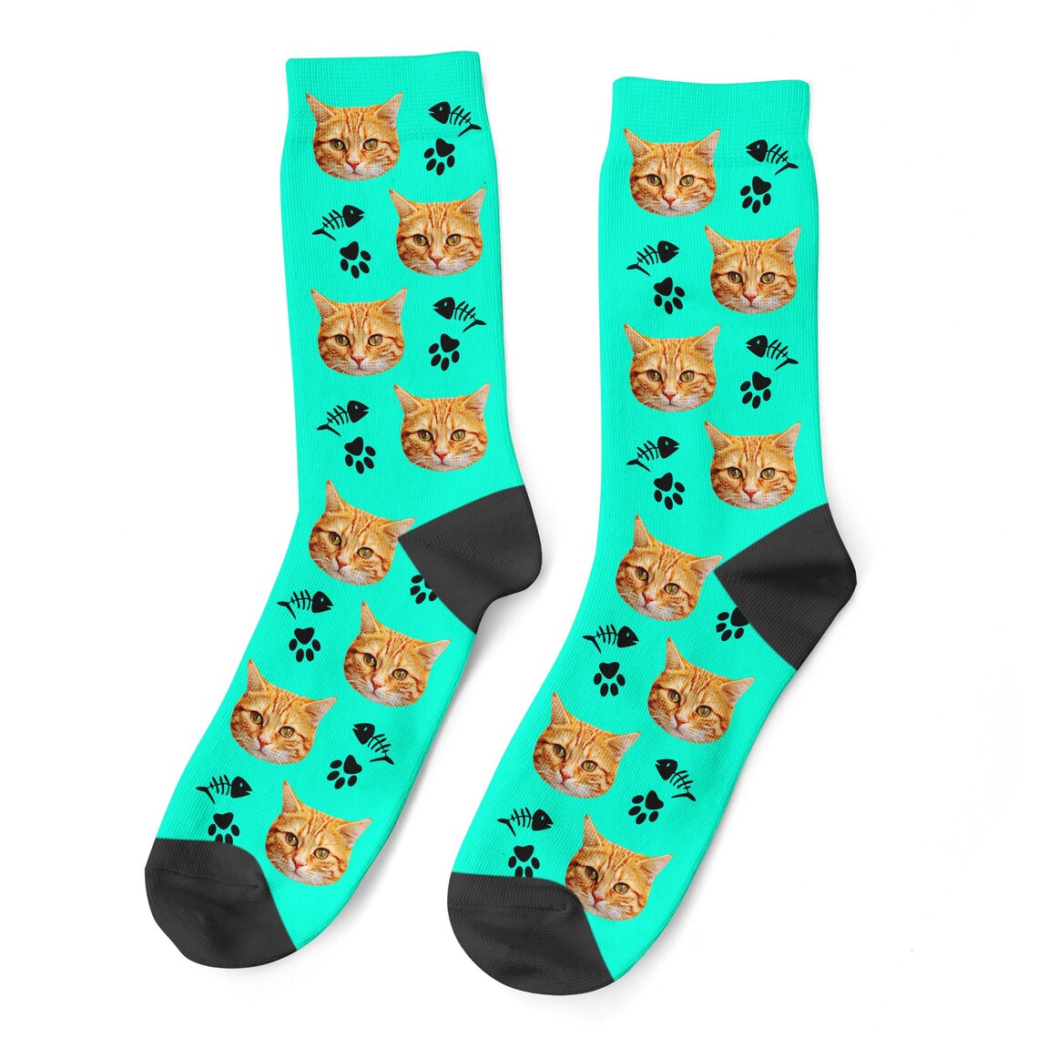 Customized Cat Socks Pet Face Socks Cat Lovers Cat Owner Etsy