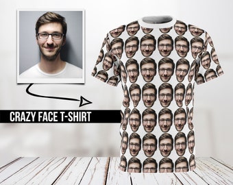 Custom Face T-shirt, Best Birthday Gift, Friend Photo Face T-Shirt, Dad Shirt, Personalized Faces Shirt, Funny Customized Unisex Face Tee,