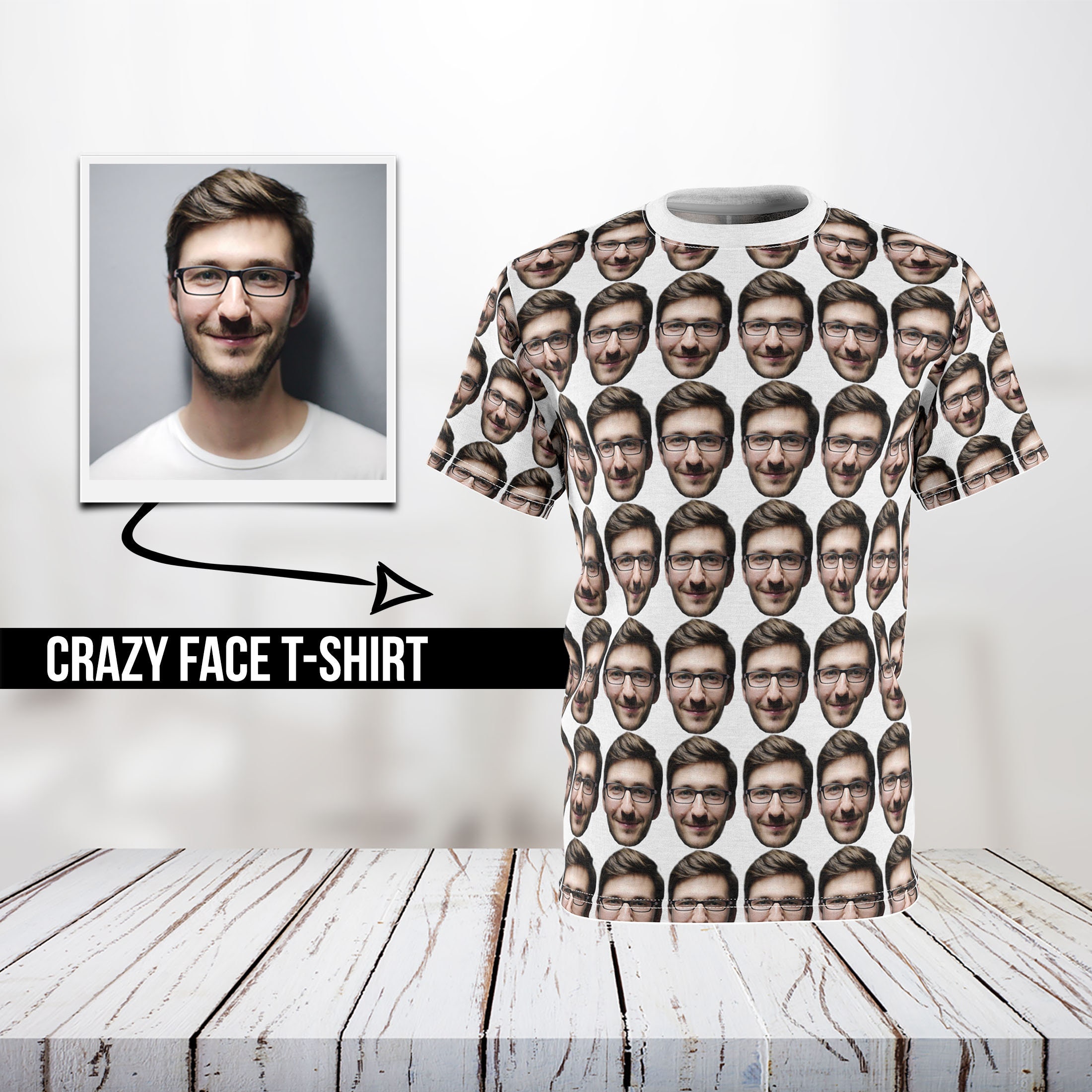 Umeki spisekammer Algebraisk Custom Face T-shirt Best Birthday Gift Friend Photo Face - Etsy