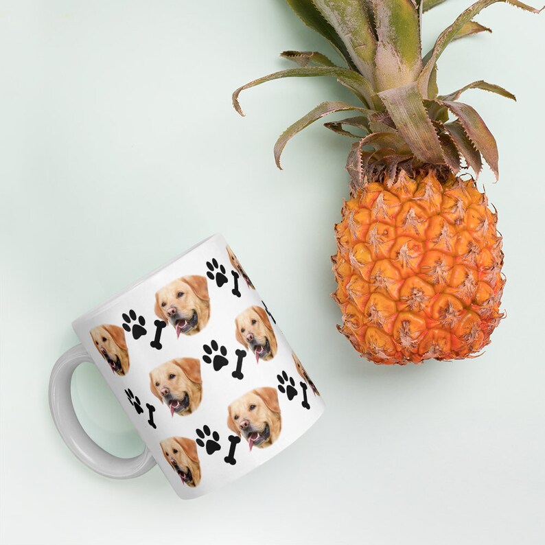 Custom Dog Face Mug Put Together With Your Photo on the Mug Etsy