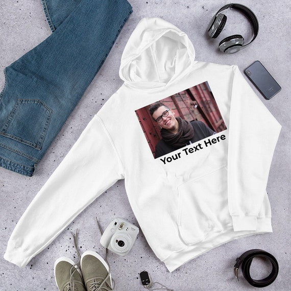 Sudadera con capucha de foto personalizada sudadera con capucha de texto personalizada sudadera con capucha sudadera con logotipo sudadera personalizada regalo personalizado sudadera con capucha perso...