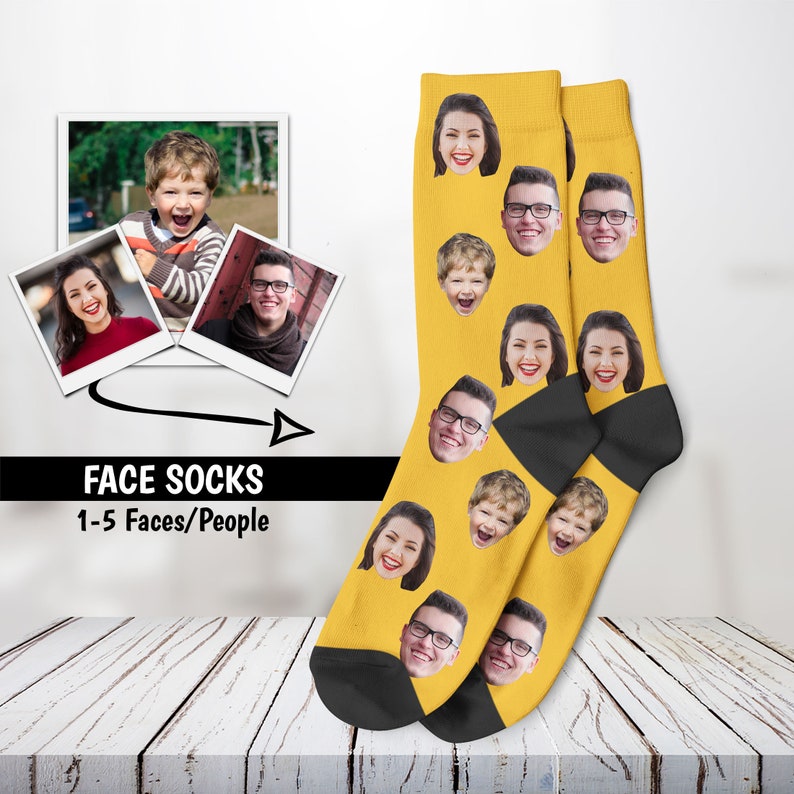 Custom Face Socks, Personalized Photo Socks, Personalized Gift, Father's Day Gift, Groomsmen Socks, Funny Picture Socks, Face On Socks image 4