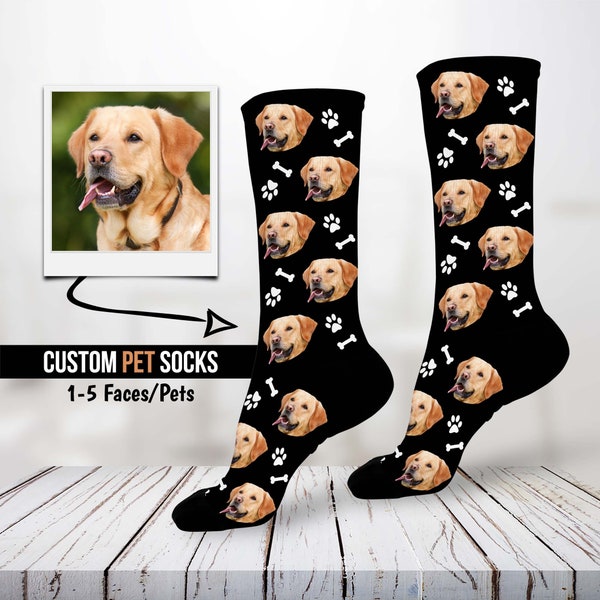 Custom Pet Socks, Dog Socks, Pup Socks, Dog Lover Gift, Cat Socks, Personalized Gift, Photo Socks, Father's Day Gift, Funny Face Socks