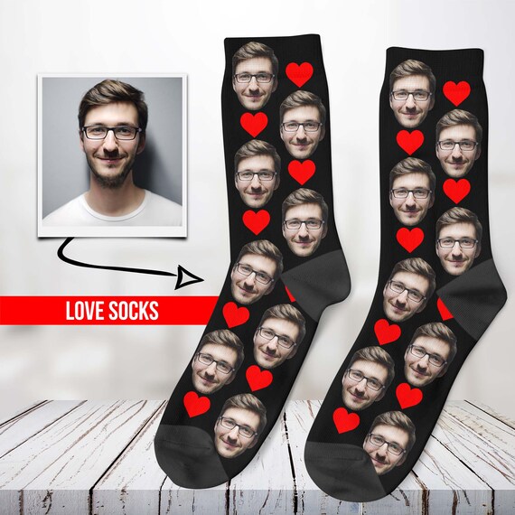 Custom Face Socks Photo Personalized Socks Faces On Socks Etsy