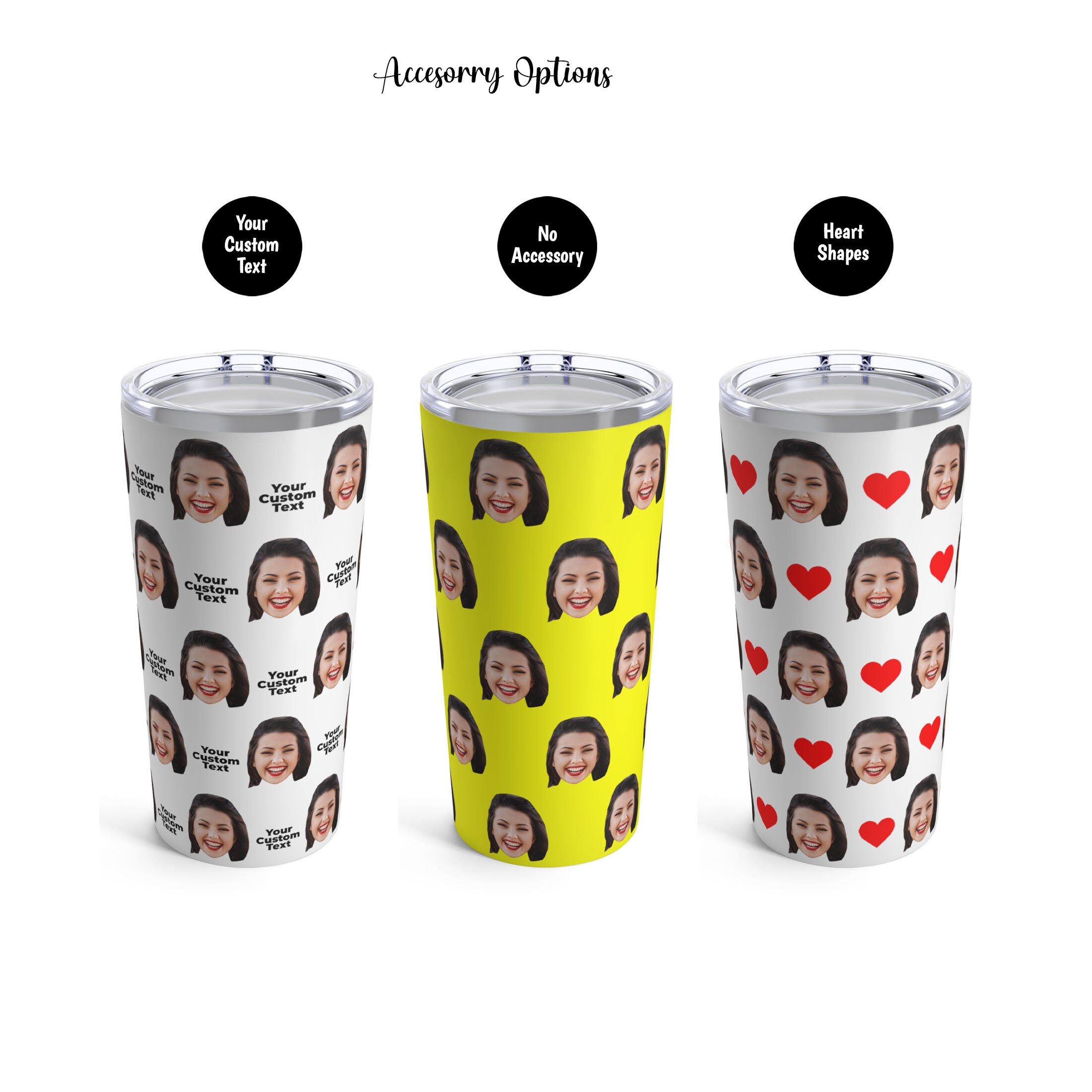 Custom Face Tumbler, Personalized Gift, Personalized Travel Mug, Gift For Mom, Birthday Gift Idea, Photo Tumbler, Father&#39;s Day Gift