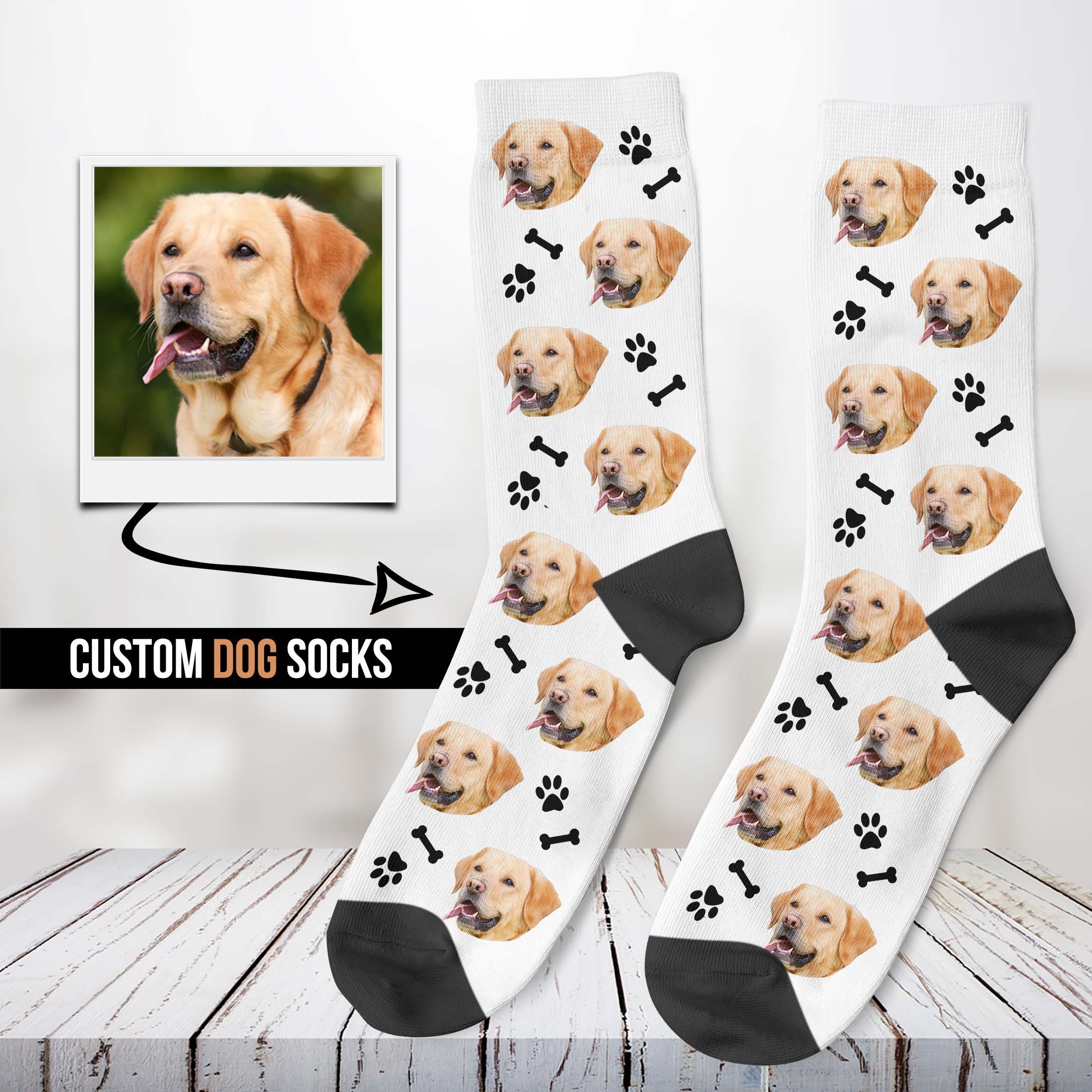Custom Dog Face Socks Personalized Puppy Photo Socks with Etsy