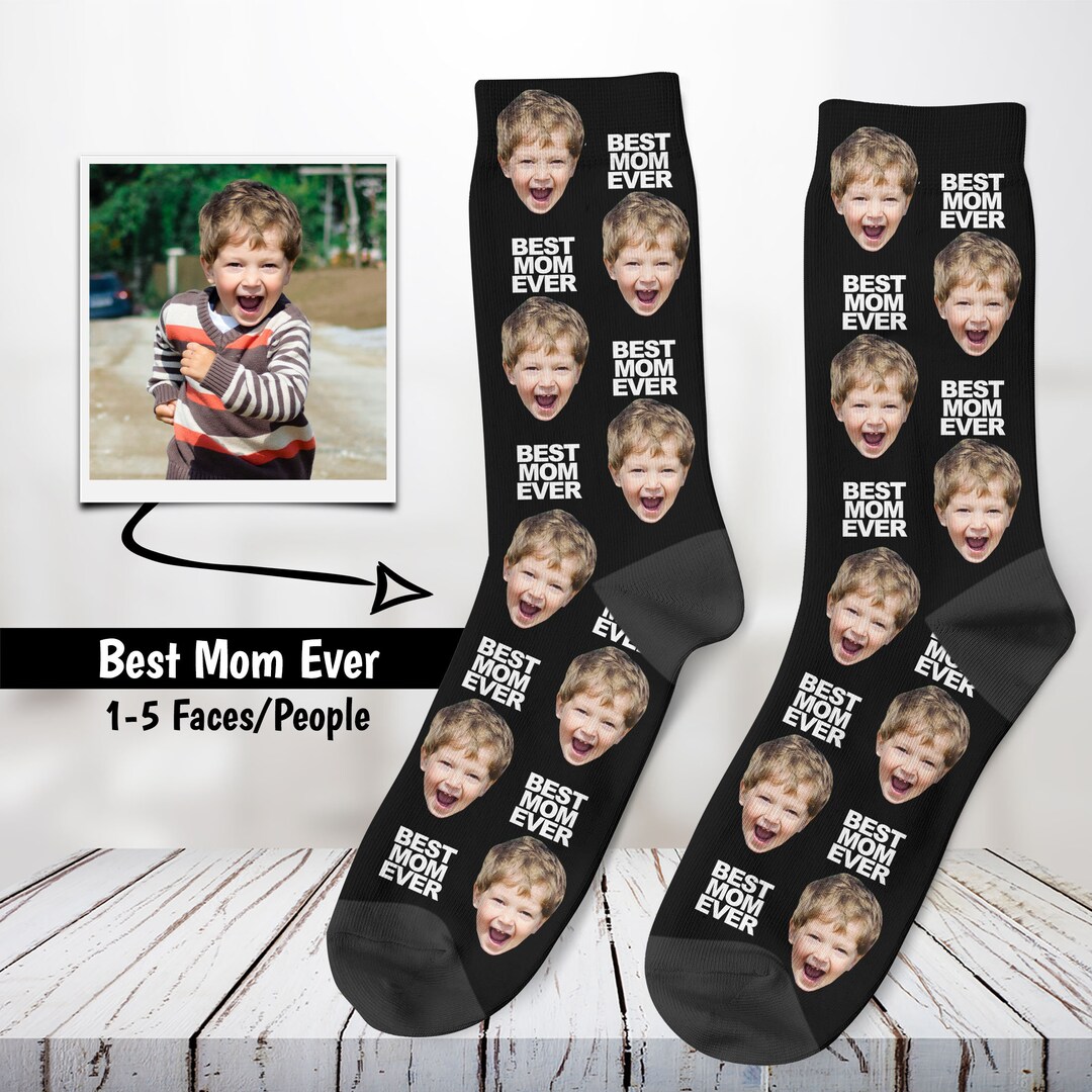 Best Mom Ever Socks, Mother's Day Gift, Face Socks, Gift for Mom, Mom Birthday Gift, Gift for