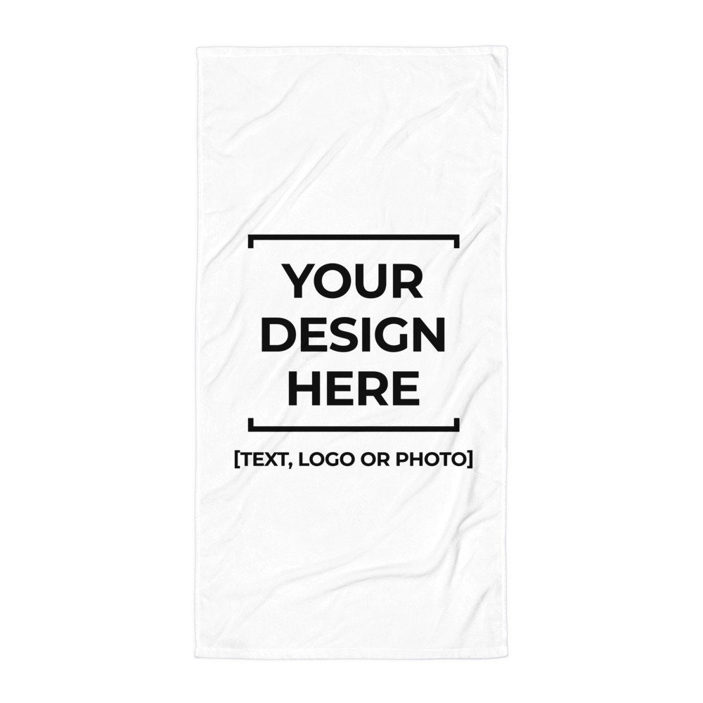 Custom Beach Towel Personalized Photo Towel Logo Towel Etsy