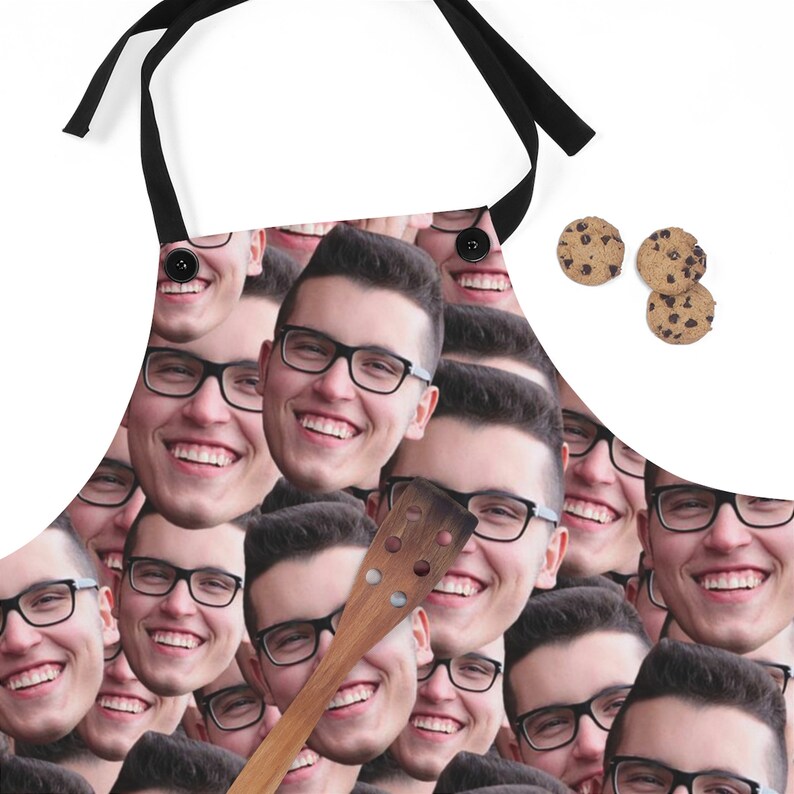 Crazy Photo Face Apron Personalized Photo Apron Funny Etsy