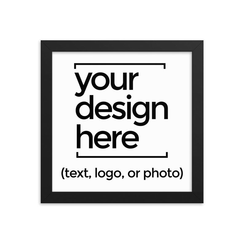 Custom Framed Poster Personalized Poster Custom Text Poster Etsy