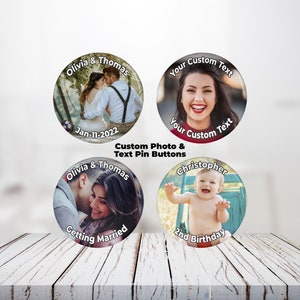 Promotional Custom Buttons 1.5 inch, Personalized Button Pins, Pinback with Your Logo, Photo, Image, Picture or Wording (Various Sizes)