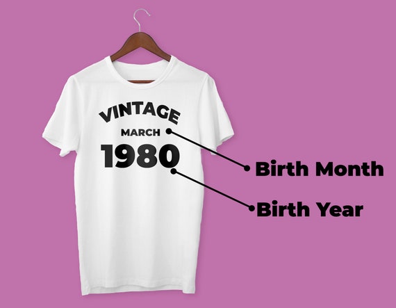 T Shirt NEW Gift VINTAGE 2 {ANY YEAR} Present Quality ANY BIRTHDAY