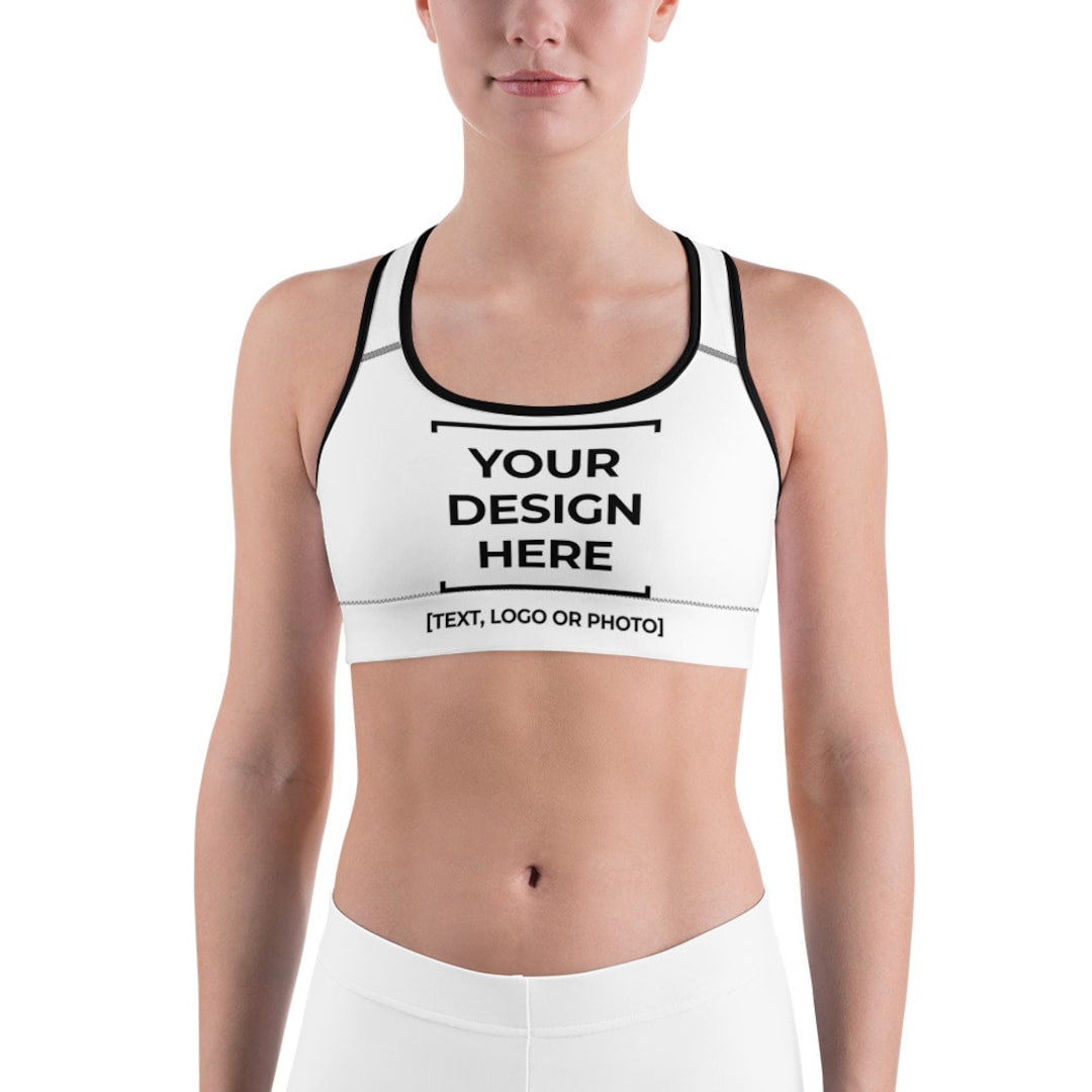 Custom Women's Sports Bra, Create Allover Sports Bra, Make Your Own
