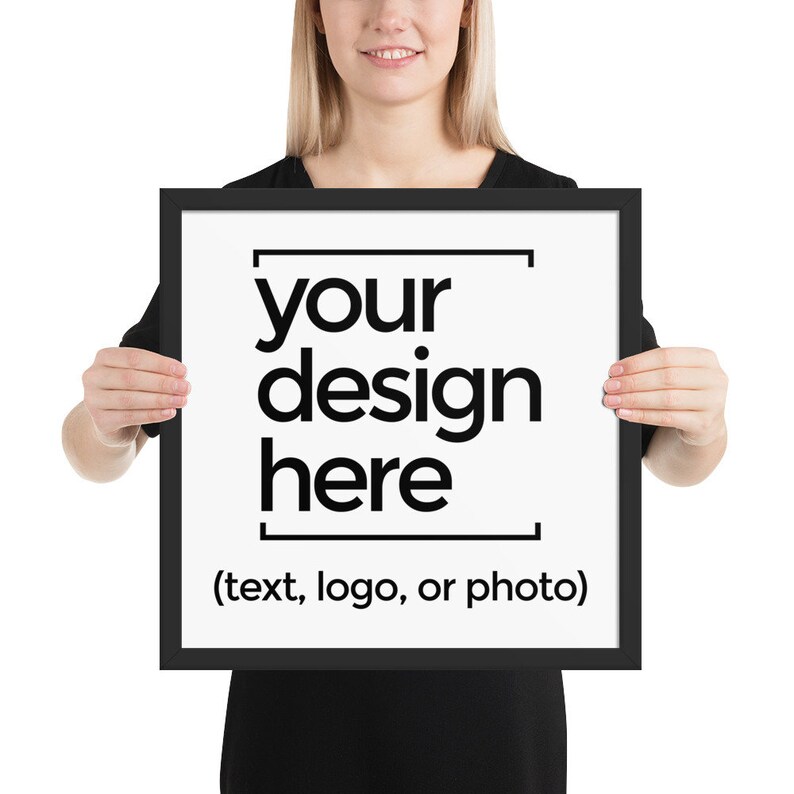 Custom Framed Poster Personalized Poster Custom Text Poster Etsy