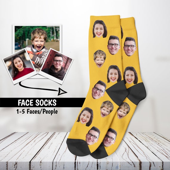 Chaussettes personnalisées, Cadeau photo, Cadeau personnalisé, Visages sur  les chaussettes, Chaussettes pour papa, Chaussettes homme, Cadeau pour  papa, Chaussettes photo, Cadeau pour la fête des pères -  France