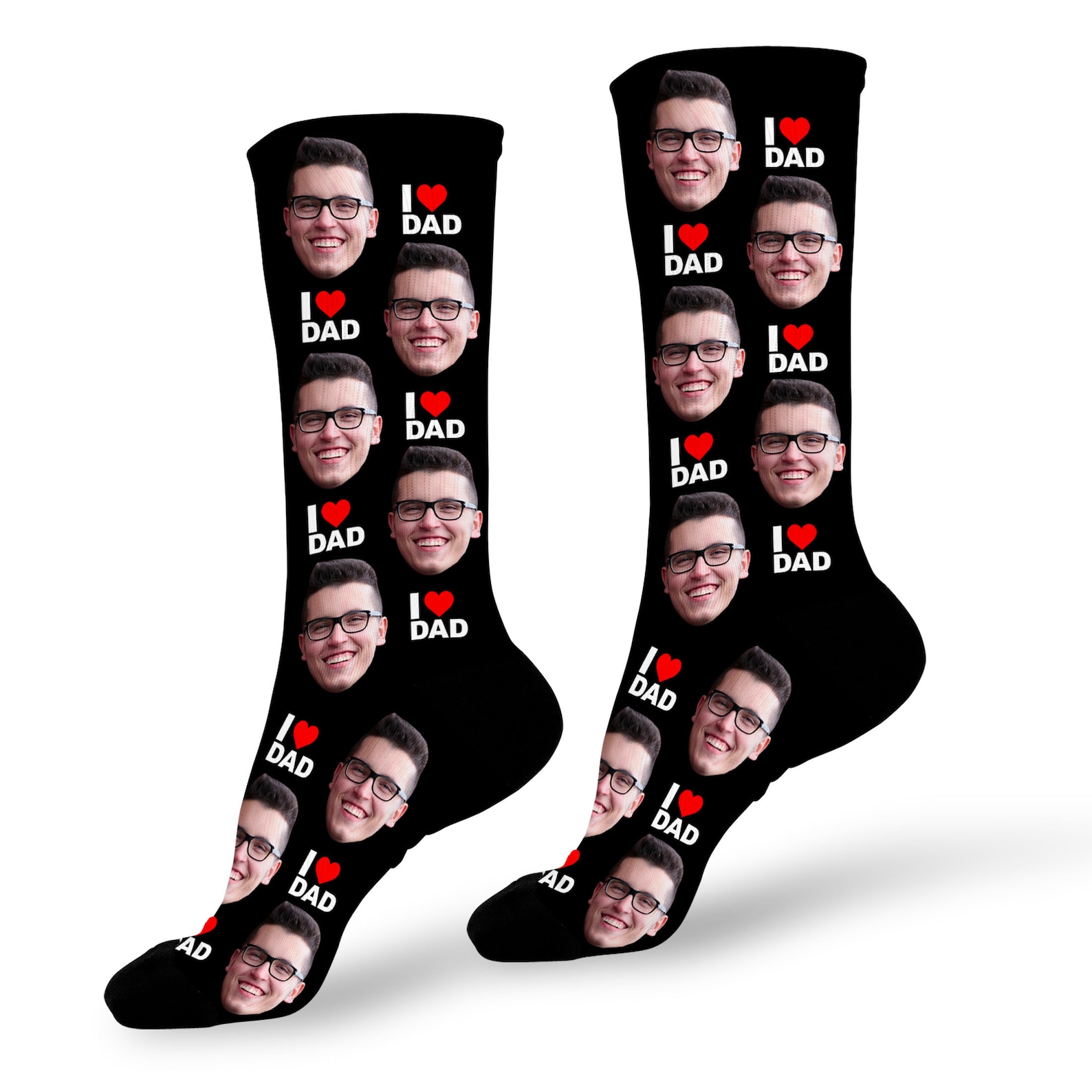 Father's Day Gift I Love Dad Socks Face Socks Gift for Etsy