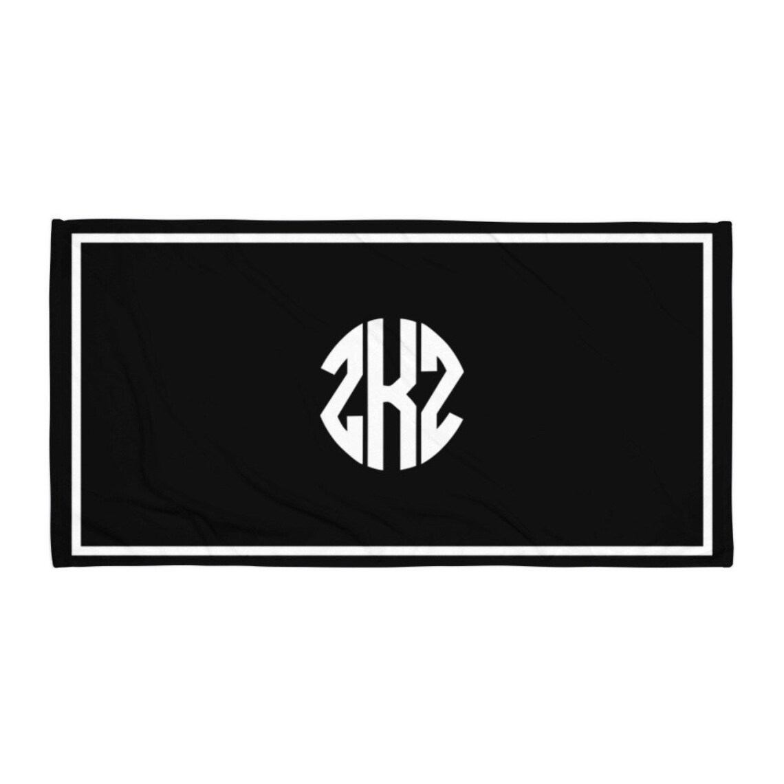 Name Initials Beach Towel Personalized Beach Towel Name Etsy