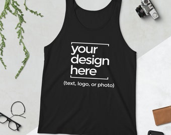 Picture Personalized Adult Tank Top, Custom Designed Tank Top, Photo Personalized Tank Top, Logo Tank Top, Custom Text Tank, Saying Tank Top