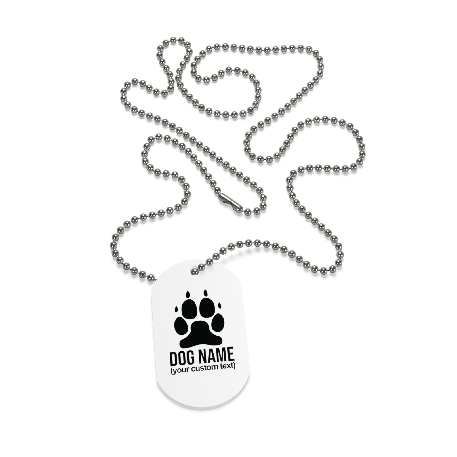 Custom Dog Tag Pet Photo Tag Paw Print Dog ID Tags Pet Etsy