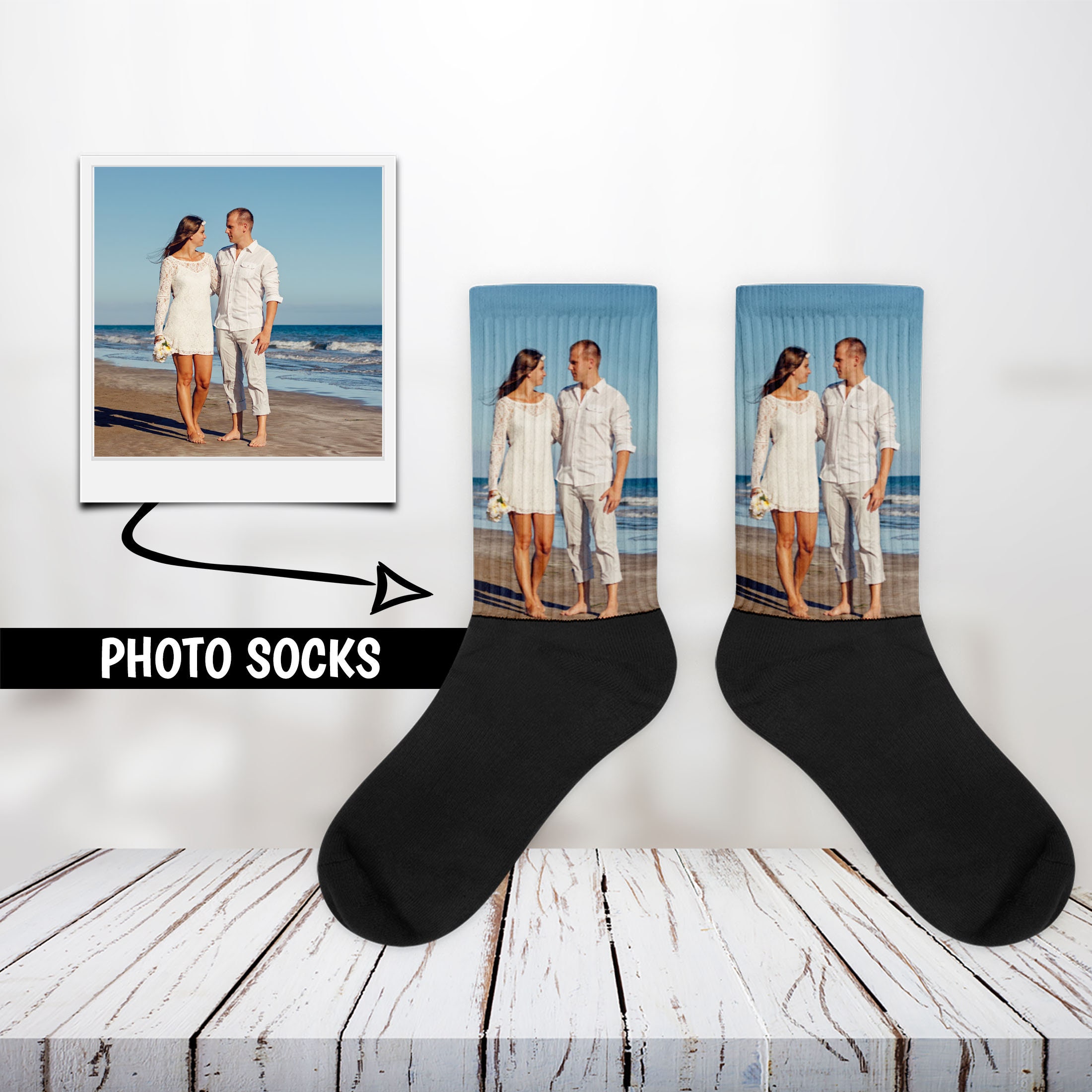 Custom photo socks custom socks text socks logo socks etsy ireland