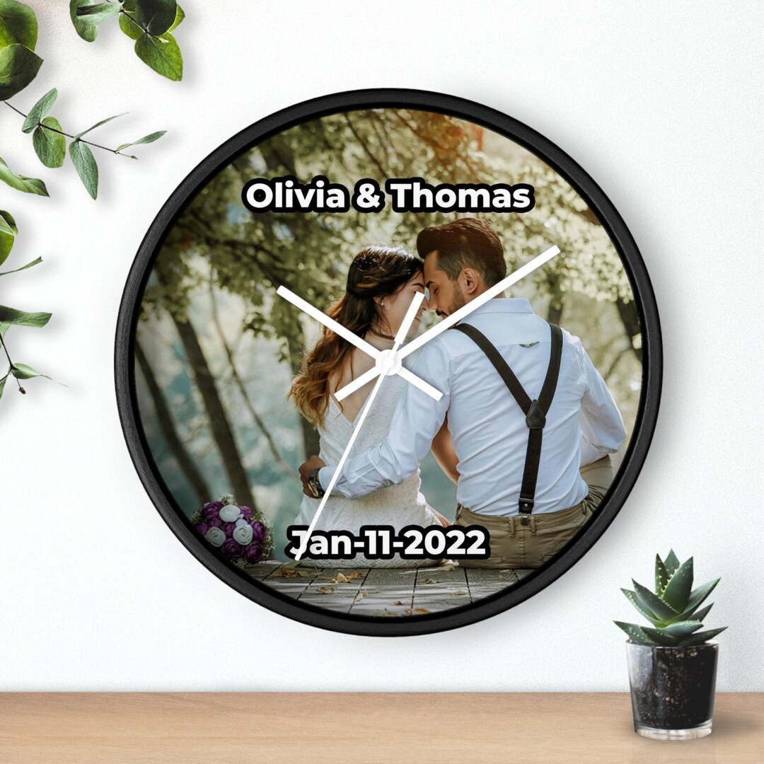 Custom Wall Clock, Personalized Wall Clock, Photo Wall Clock, Home ...