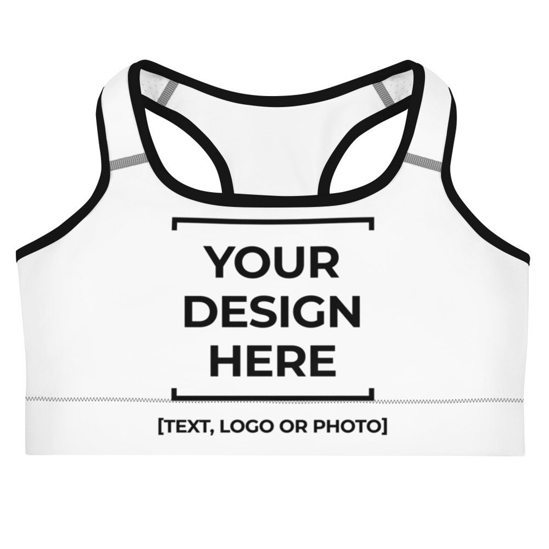 Custom Sports Bra, Create All Over Print Sports Bra, Make Your Own