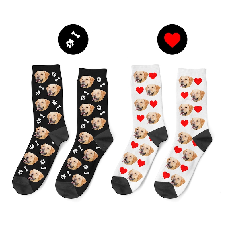 Custom Dog Socks, Personalized Pet Socks, Face Socks, Funny Dog Gift, Personalized Gift, Photo Socks, Father's Day Gift. Picutres Socks image 3