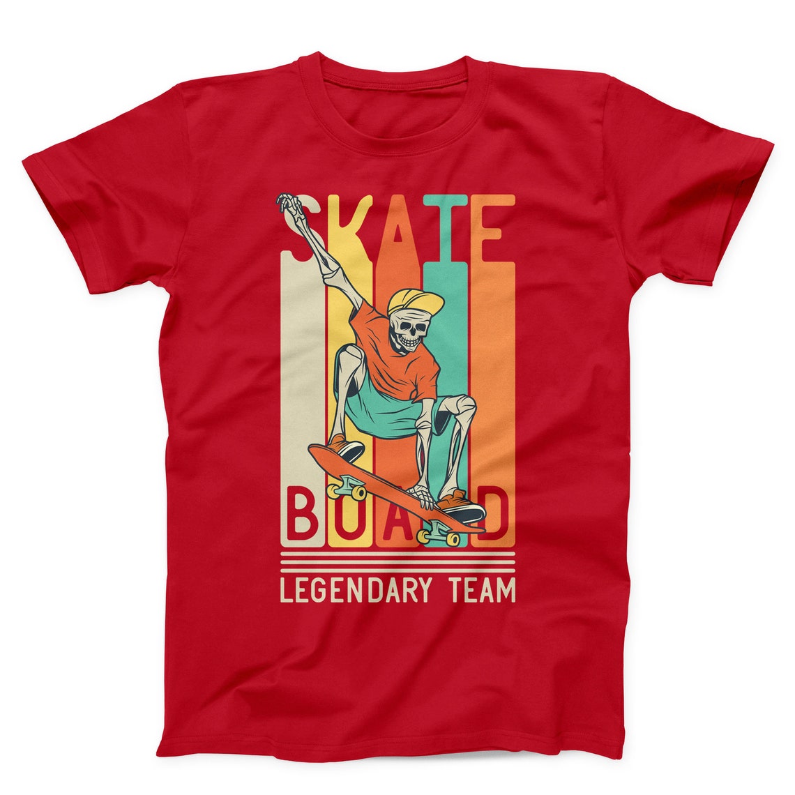 RED SKATEBOARD TEE
