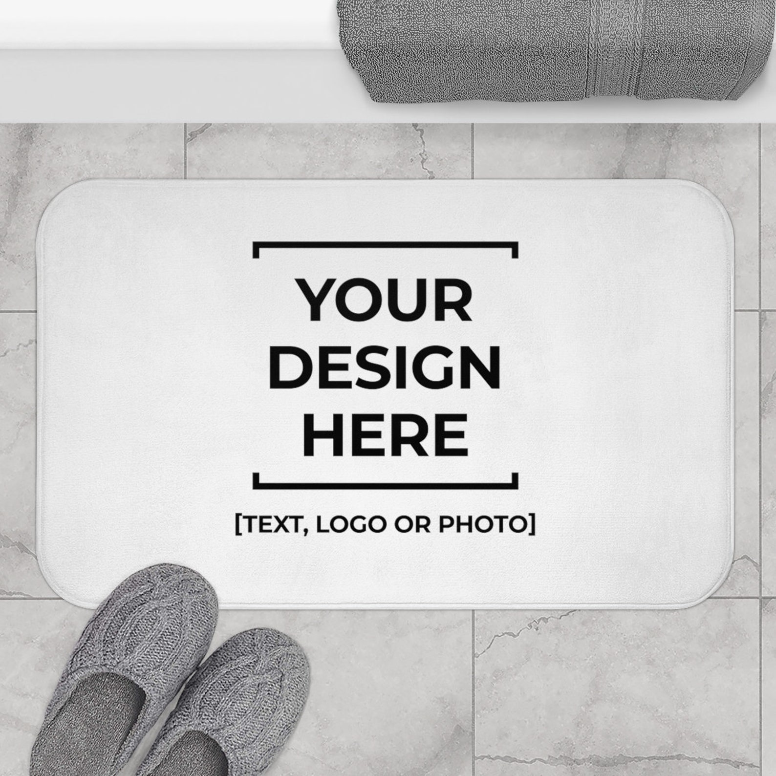 Custom Bath Mat Personalized Photo Bath Mat Text Bath Mat Etsy