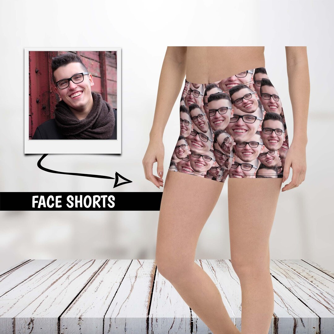 Custom Women Crazy Faces Shorts Photo Shorts Funny Womens Shorts custom-women-crazy-faces-shorts-photo-shorts-funny-womens-shorts