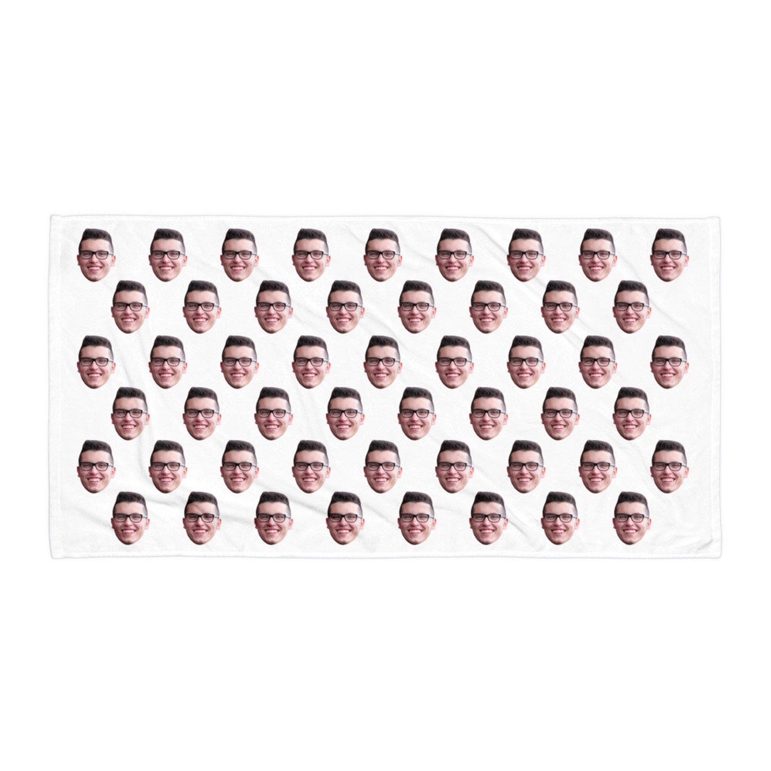 Custom Funny Face Beach Towel - Personalized Lightweight