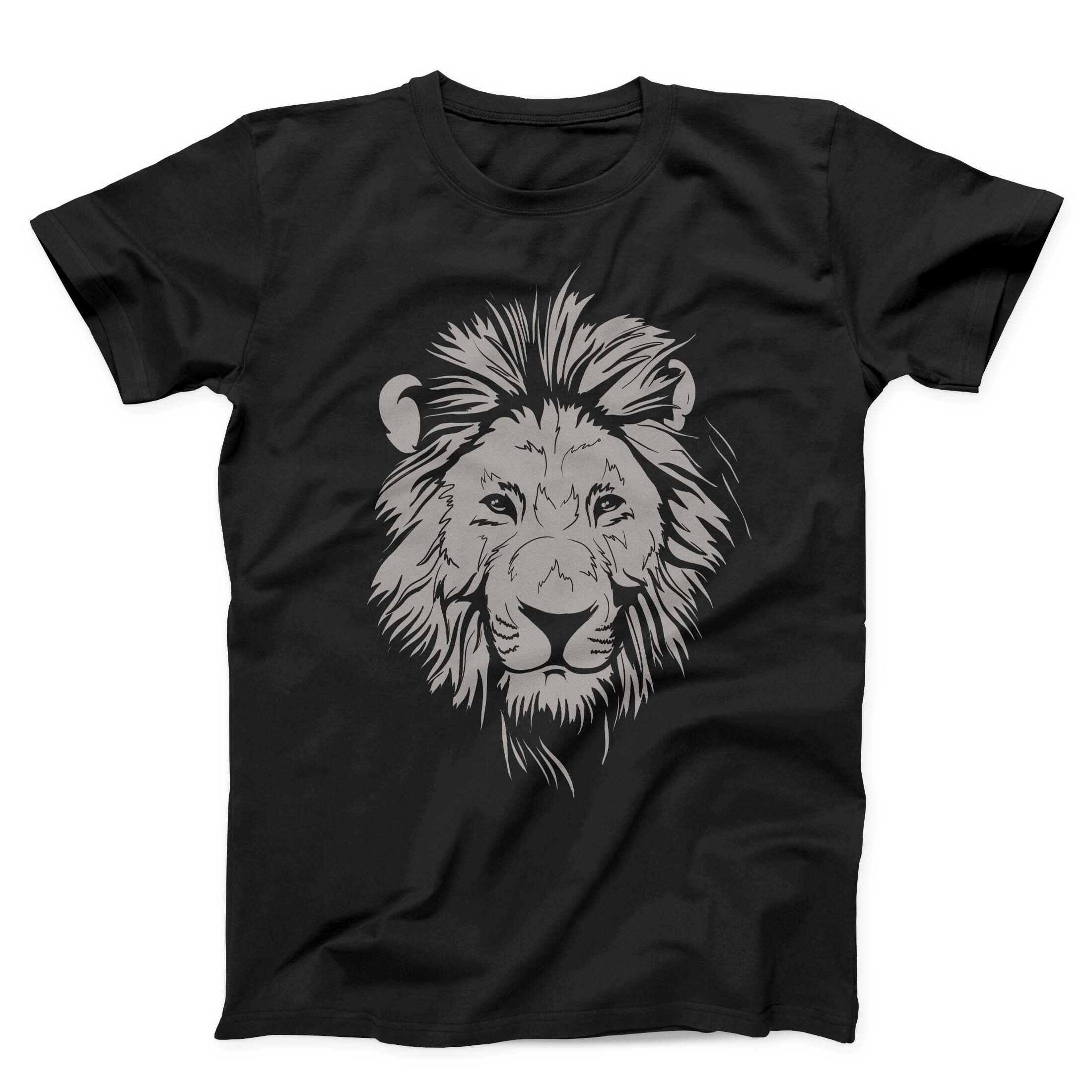 Lion Face Unisex T-shirt Lion Head Creative Tee Funny Lion | Etsy