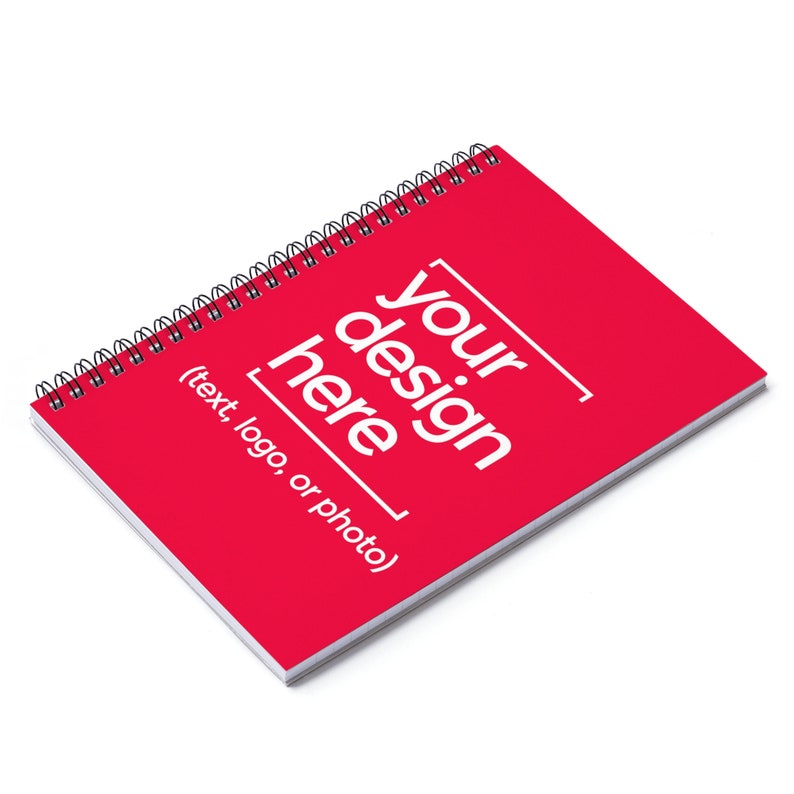 Custom Spiral Notebook Ruled Line Photo Notebook Logo Etsy