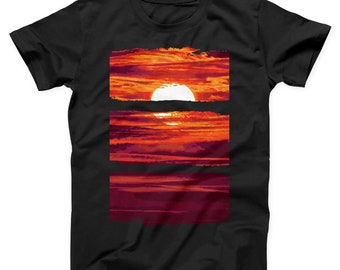 Sunset Unisex T-shirt, Sunrise Graphic Creative Tee, Sunset