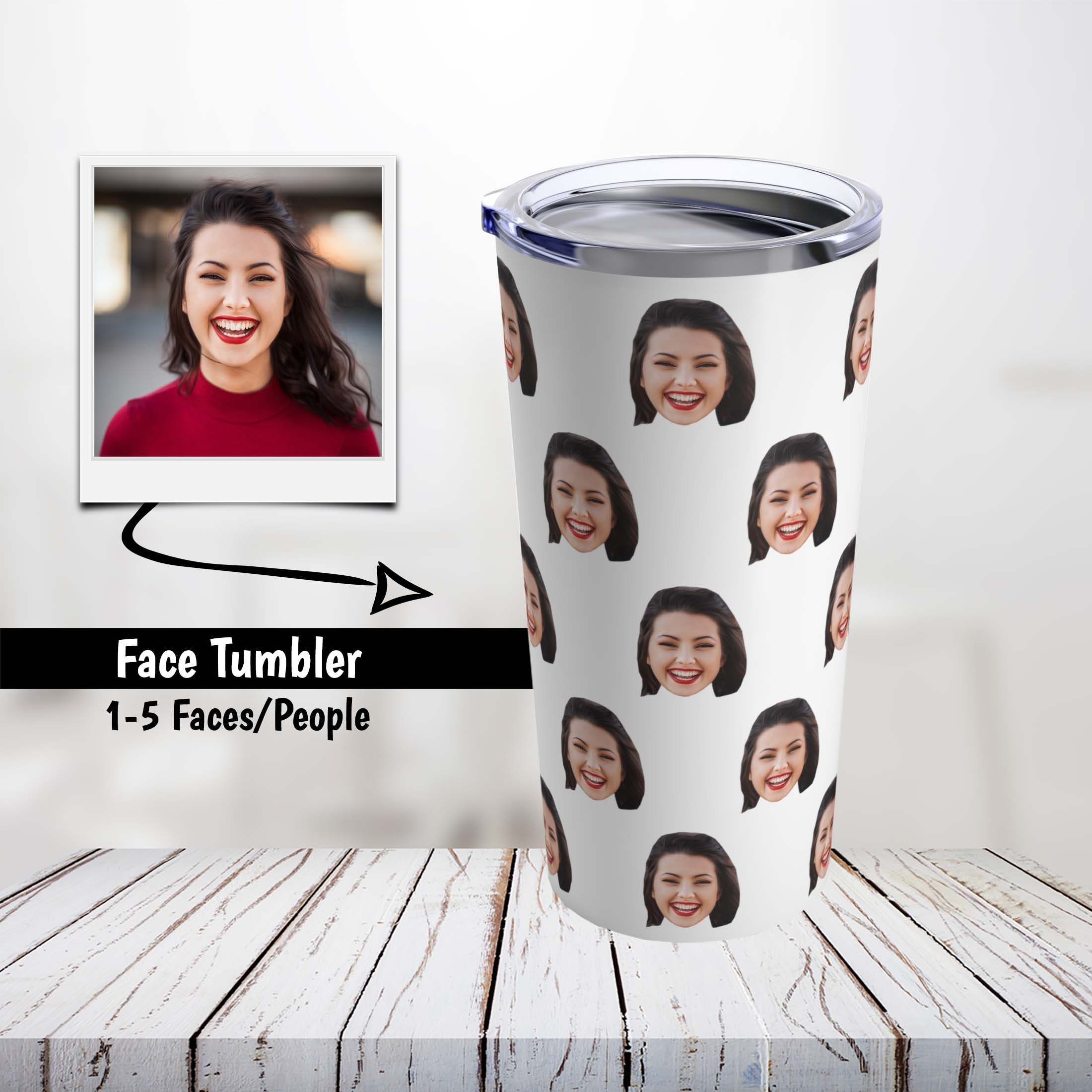 Retro Happy Smile Face Tumbler, Insulated Cup, Drinking Cups Personali –  Papelillo Art Design