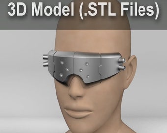 Modelo para impressão 3D dos óculos Cyberpunk 2077