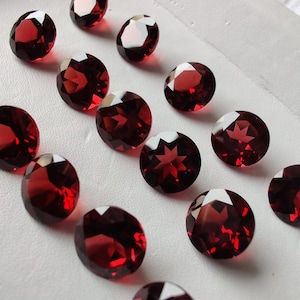 Garnet/Clean AAA+Quality/Round,shape/Faceted/9mm/10mm/11mm size/Red Garnet/January Birthstone/Price per piece/lot