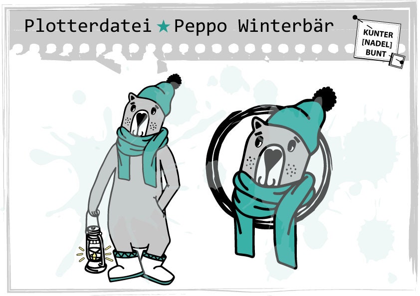 Plottervorlagen Peppy Winterbar Plotter Etsy