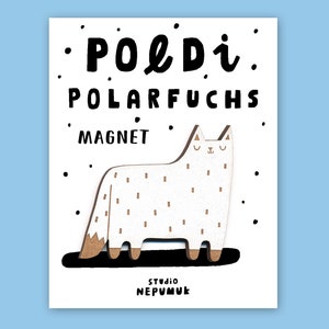Poldi Polar Fox | Magnet, fridge magnet