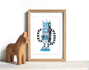 Roboter | Giclée Print DinA5, Plakat, Druck, Kunstdruck, Art Print