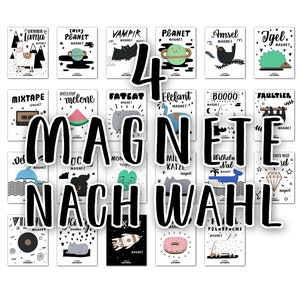 4 magnets of your choice | Magnet, refrigerator magnet