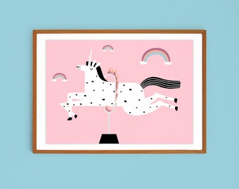 Fine Art Print | Fliegendes Einhorn