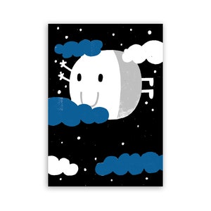 Mond | Postkarte, Grußkarten, Grüße, Weltraum, Wolken