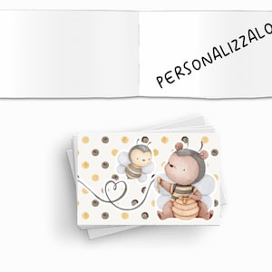 100 Bigliettini bomboniera per confetti personalizzati - nascita, battesimo, comunione, cresima, matrimonio, laurea, compleanno