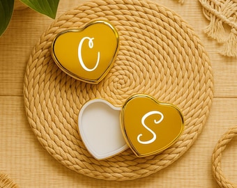 Personalized Heart Lip Balm with Initials | Bridesmaid Wedding Gifts | Bachelorette Party Favors | Elegant Party Favors