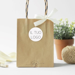 100 Adesivi, etichette professionali personalizzate con il tuo LOGO. Logo aziendale, eventi, bomboniere