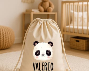 Personalized 100% Organic Cotton Backpack - Custom Name or Design - Perfect for Children and Adults - School, Nursery, Kindergarten