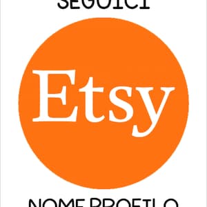 Adesivi etichette ETSY personalizzate con il nome della vostra pagina
