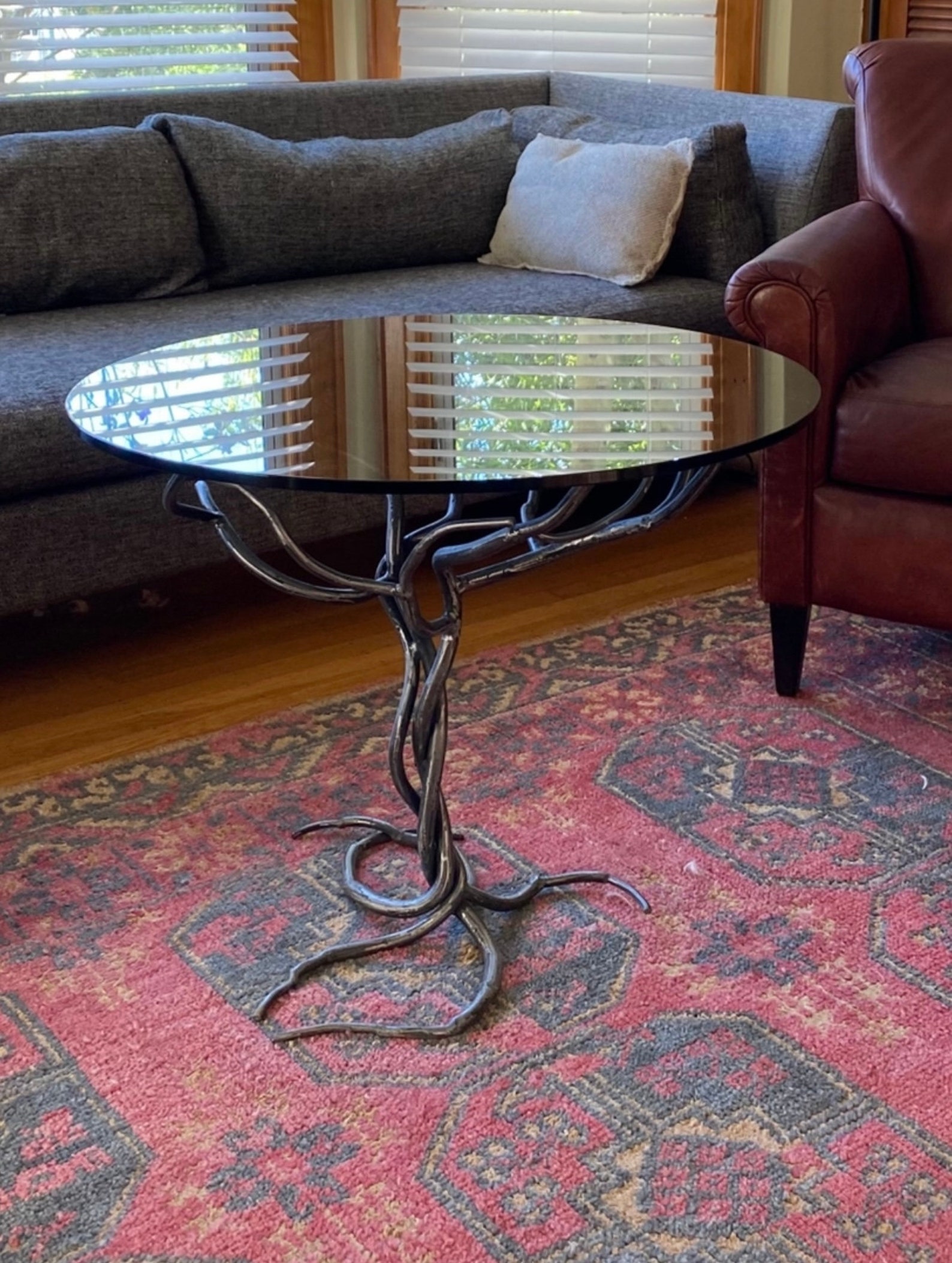 Iron Woodland Tree Branch Accent Table Base Metal End Etsy